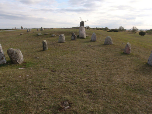 standing amidships in a Viking Burial Ground.